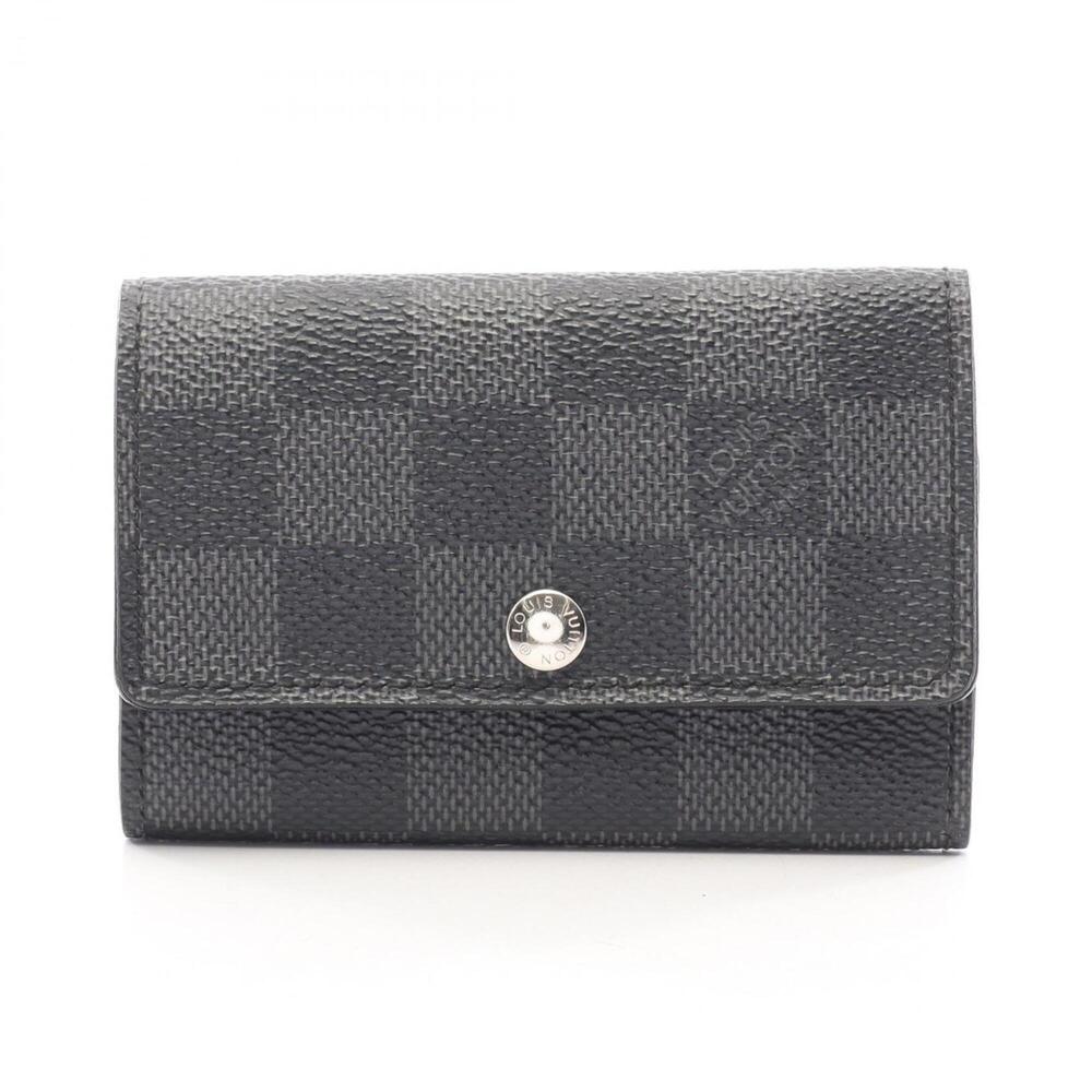 Louis Vuitton Multicles 6 Damier Graphite 6-Key Case Accessory for Men, Black...